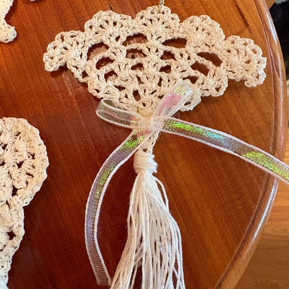 Handmade Crochet Ornaments Set of 4 vintage handmade - Picture 5 of 5